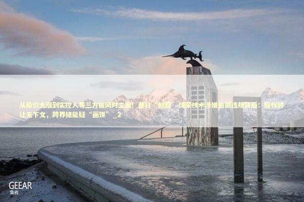 从股价大涨到实控人等三方被同时立案！昔日“妖股”捷荣技术涉嫌信披违规背后：股权转让无下文，跨界储能疑“画饼”_2